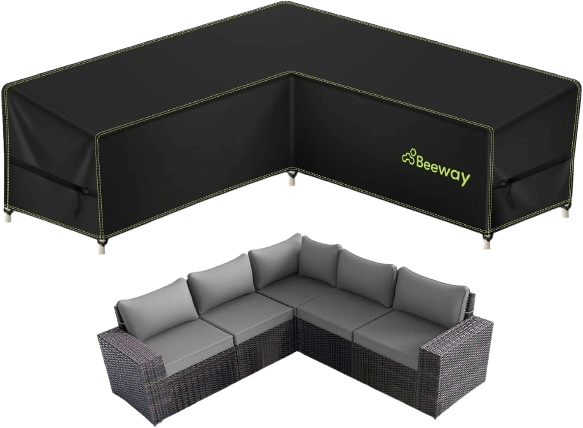 BEEWAY Garden Furniture Cover Waterproof L Shape